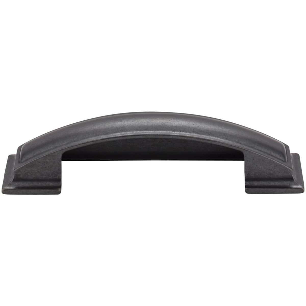 Jeffrey Alexander - 436-96BNBDL - Annadale 3-3/4" Center to Center Bold Pillow Top Square Cabinet Cup Handle / Drawer Cup Pull in Brushed Pewter