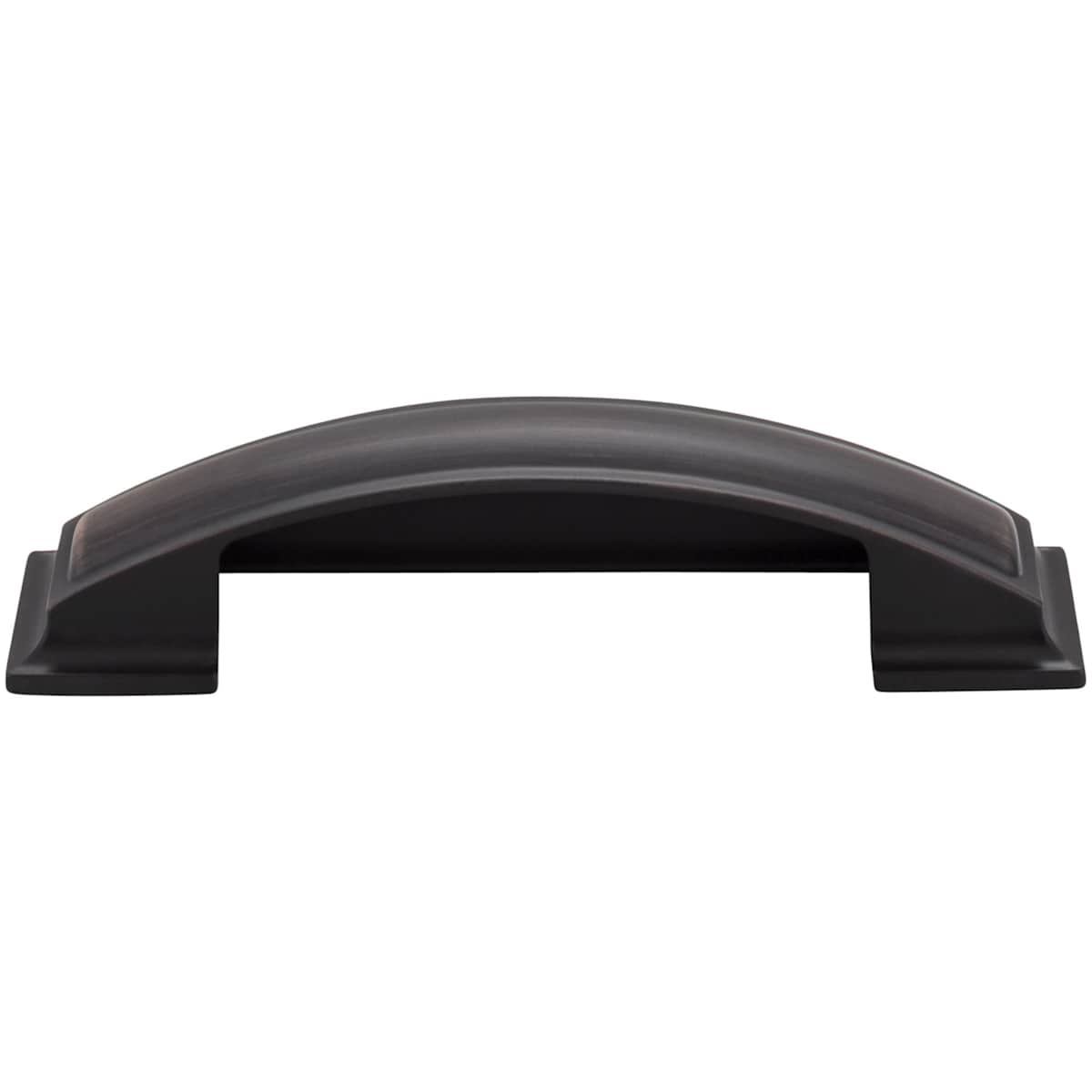 Jeffrey Alexander - 436-96BNBDL - Annadale 3-3/4" Center to Center Bold Pillow Top Square Cabinet Cup Handle / Drawer Cup Pull in Brushed Pewter