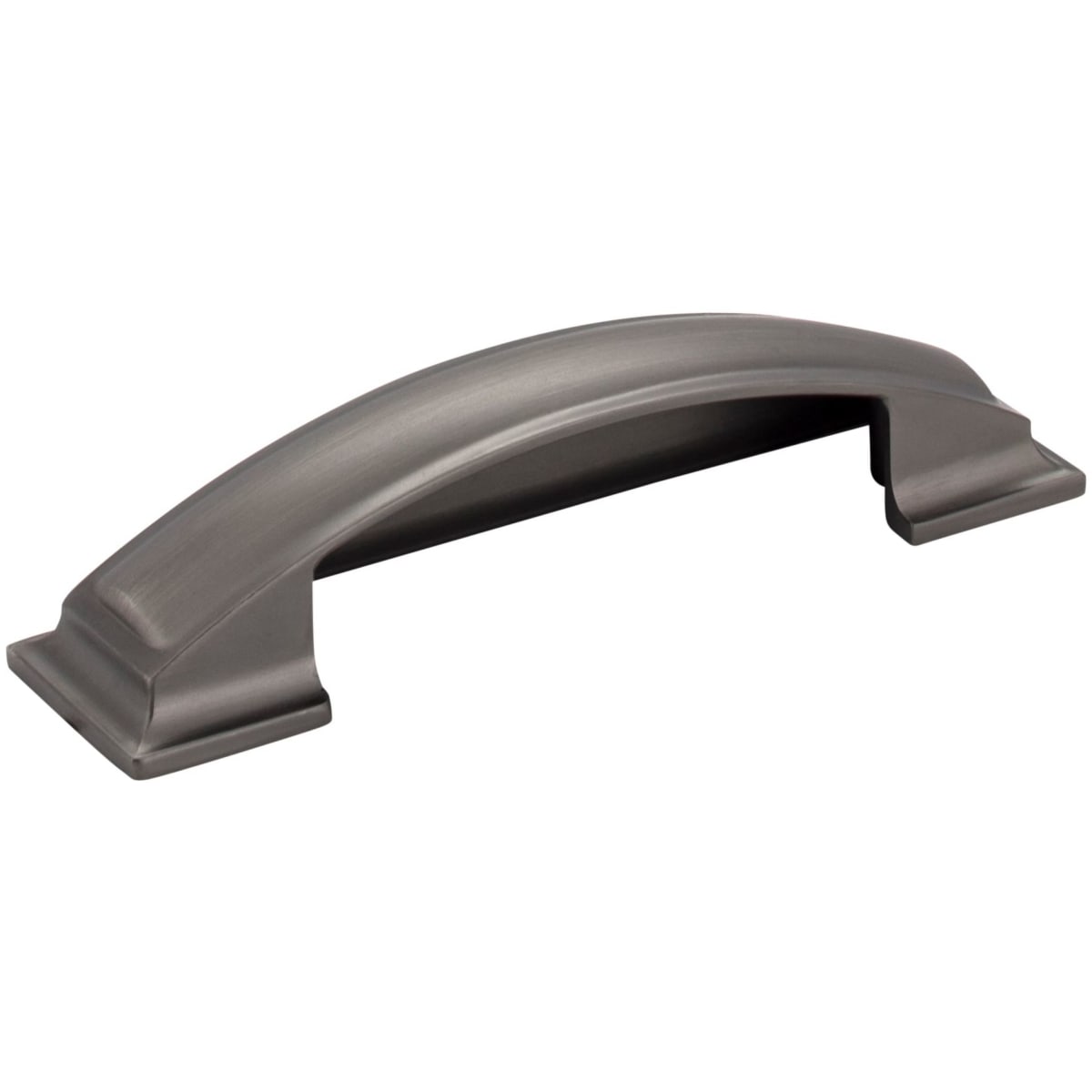 Jeffrey Alexander - 436-96BNBDL - Annadale 3-3/4" Center to Center Bold Pillow Top Square Cabinet Cup Handle / Drawer Cup Pull in Brushed Pewter