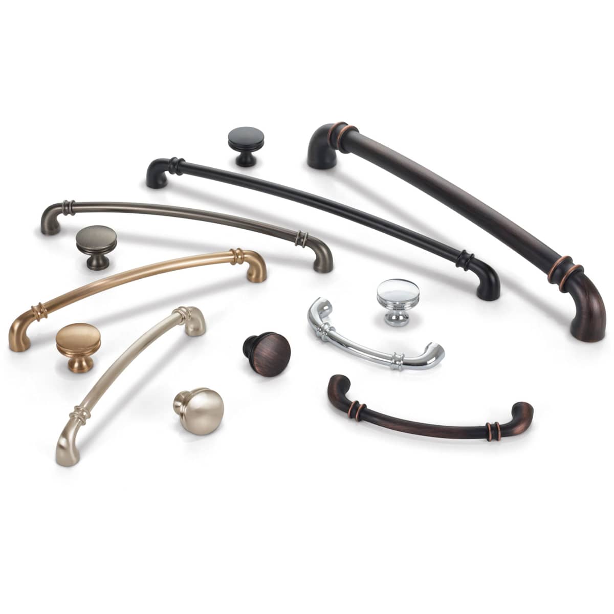 Jeffrey Alexander - 445-128MB - Marie 5-1/16" Center to Center Regal Glam Luxury Cabinet Handle / Drawer Pull in Matte Black