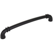 Jeffrey Alexander - 445-12MB - Marie 12" Center to Center Regal Elegant Appliance Handle / Pull with Cuff Detail in Matte Black