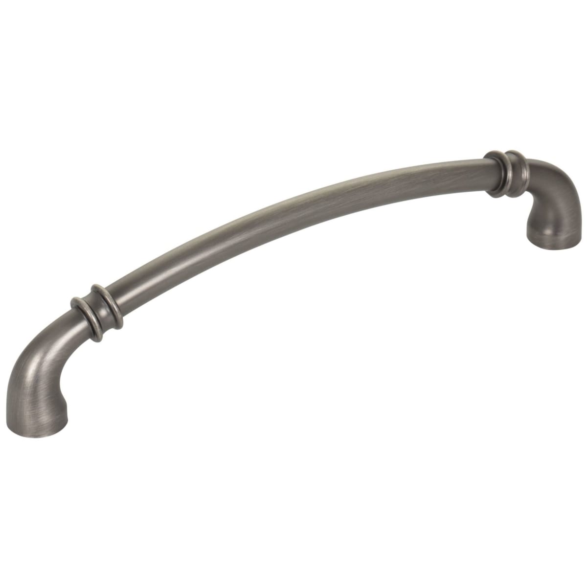 Jeffrey Alexander - 445-160BNBDL - Marie 6-5/16" Center to Center Regal Luxury Traditional Cabinet Handle / Drawer Pull with Cuff Details in Brushed Pewter