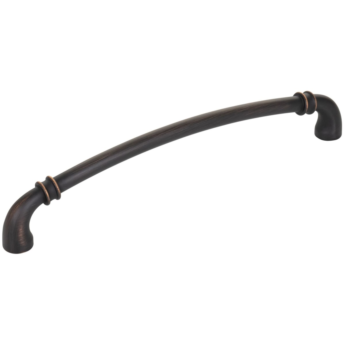 Jeffrey Alexander - 445-192DBAC - Marie 7-9/16" Center to Center Regal Luxury Traditional Cabinet Handle / Drawer Pull with Cuff Details in Brushed Oil Rubbed Bronze