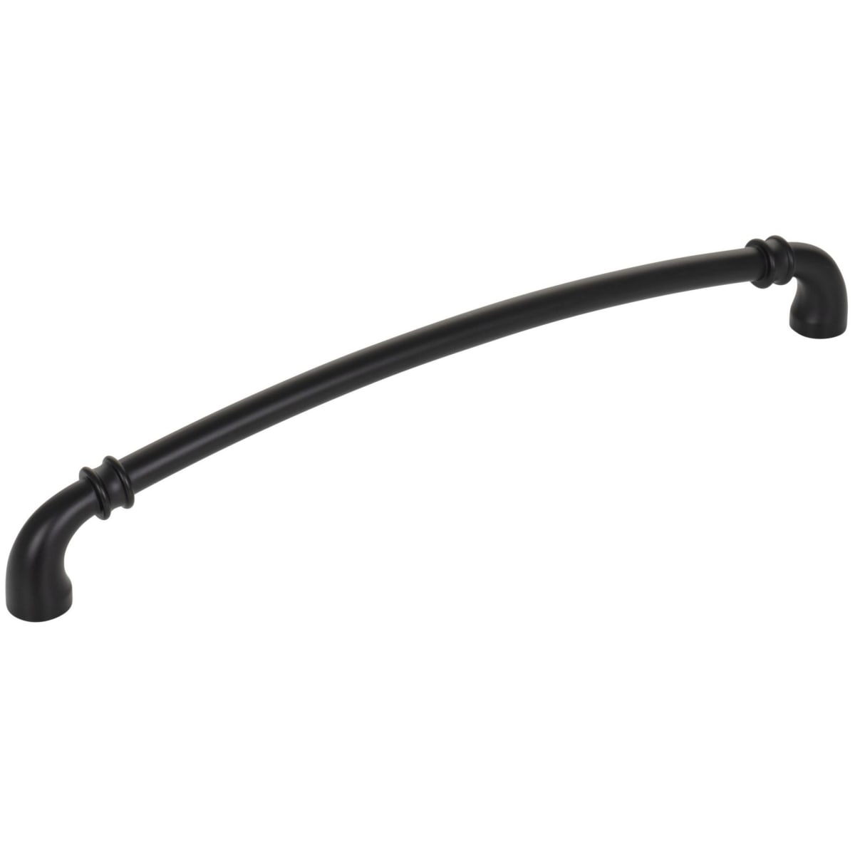 Jeffrey Alexander - 445-224MB - Marie 8-13/16" Center to Center Regal Luxury Traditional Cabinet Handle / Drawer Pull with Cuff Details in Matte Black