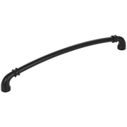 Jeffrey Alexander - 445-224MB - Marie 8-13/16" Center to Center Regal Luxury Traditional Cabinet Handle / Drawer Pull with Cuff Details in Matte Black