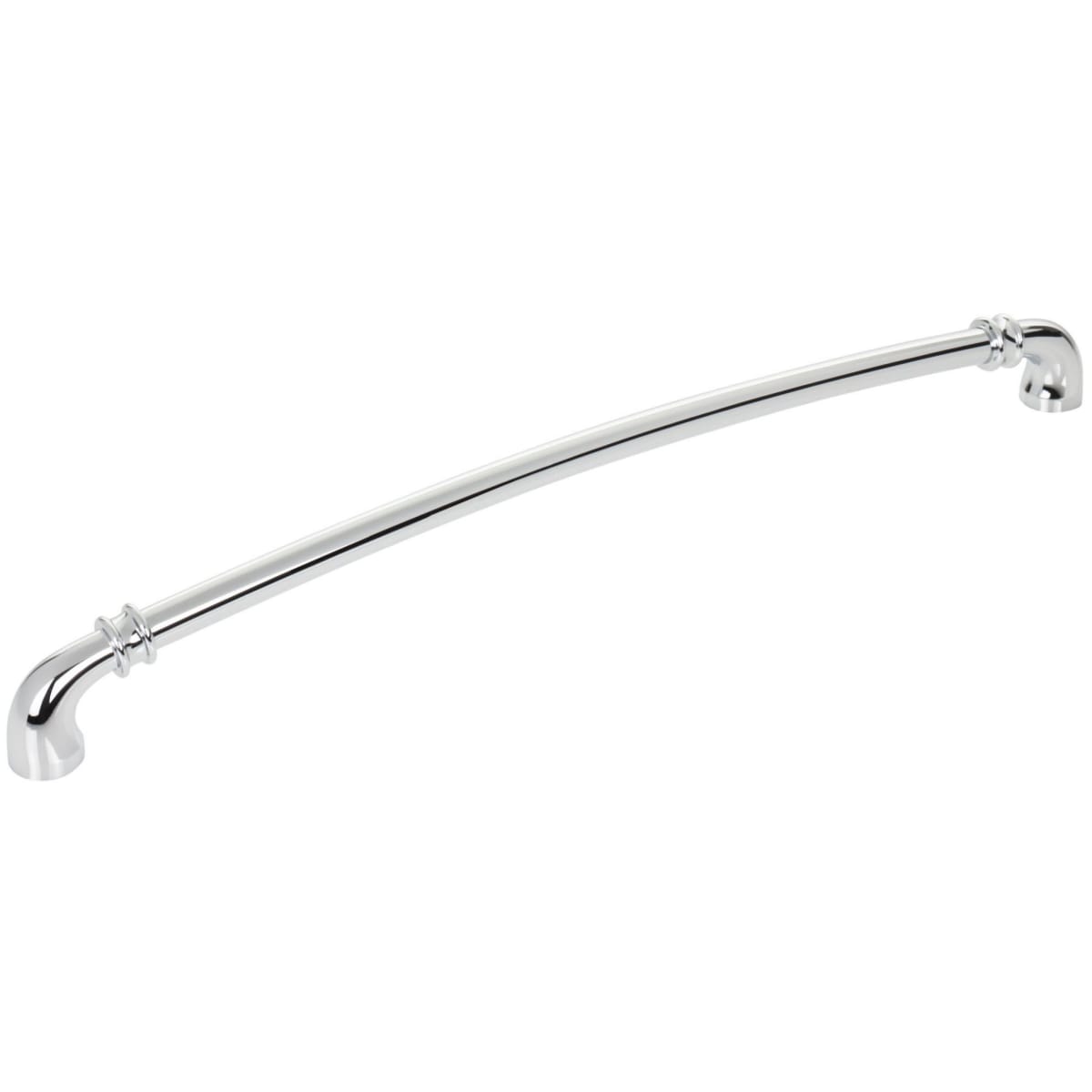 Jeffrey Alexander - 445-305PC - Marie 12" Center to Center Regal Luxury Traditional Large Cabinet Handle / Drawer Pull with Cuff Details in Polished Chrome