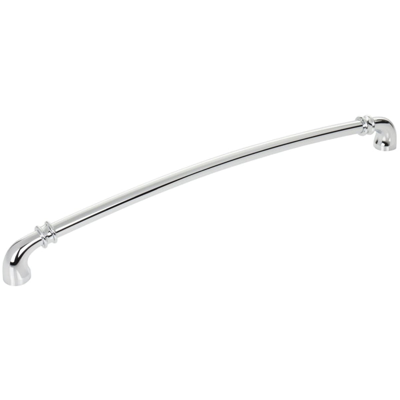 Jeffrey Alexander - 445-305PC - Marie 12" Center to Center Regal Luxury Traditional Large Cabinet Handle / Drawer Pull with Cuff Details in Polished Chrome