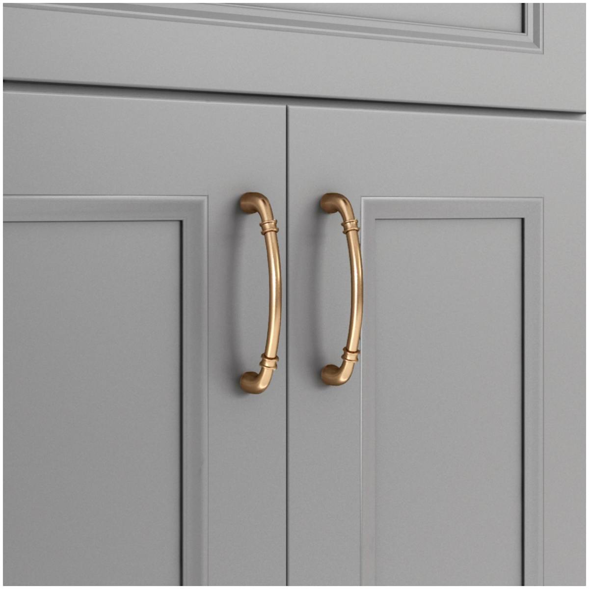 Jeffrey Alexander - 445-96DBAC - Marie 3-3/4" Center to Center Regal Luxury Traditional Cabinet Handle / Drawer Pull with Cuff Details in Brushed Oil Rubbed Bronze