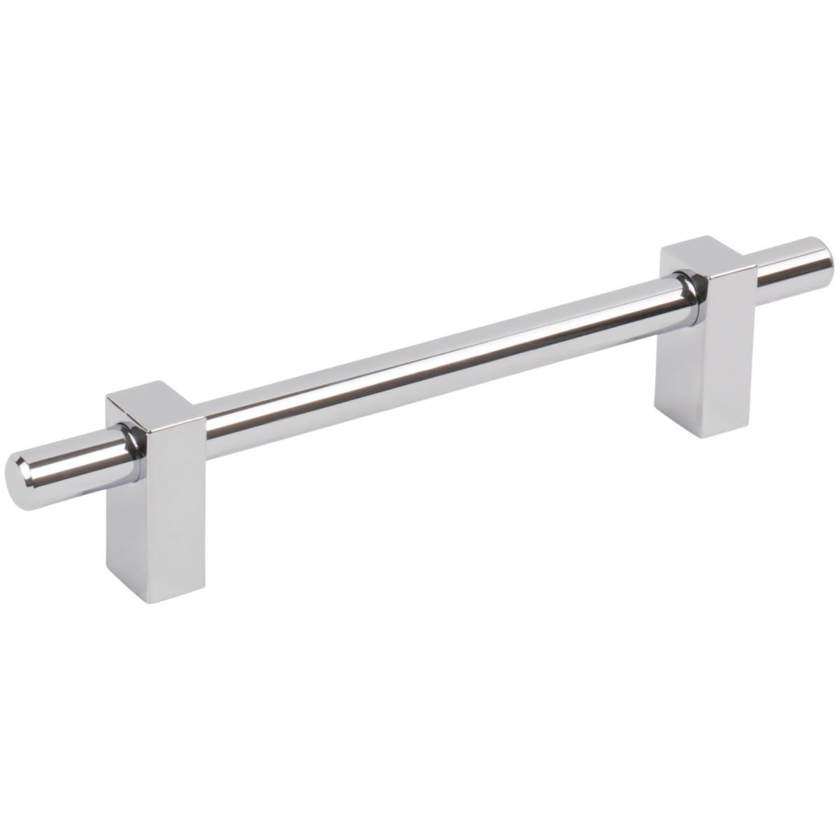 Jeffrey Alexander - 478-128PC - Larkin 5-1/16" (128mm) Center to Center Industrial Modern Smooth Cabinet Bar Handle / Drawer Bar Pull in Polished Chrome