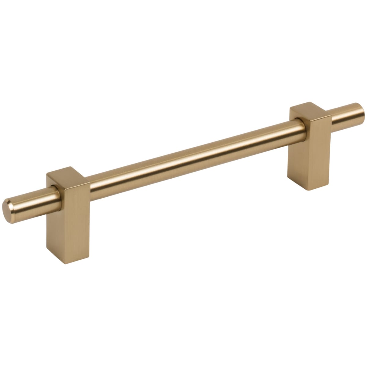 Jeffrey Alexander - 478-128SBZ - Larkin 5-1/16" (128mm) Center to Center Industrial Modern Smooth Cabinet Bar Handle / Drawer Bar Pull in Satin Bronze