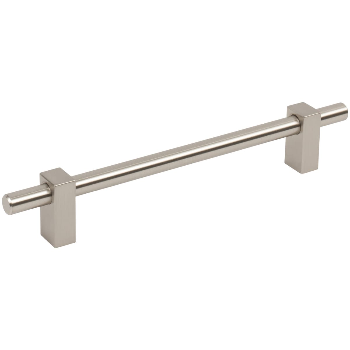 Jeffrey Alexander - 478-160SN - Larkin 6-5/16" (160 mm) Center to Center - Modern Industrial Smooth Cabinet Bar Handle / Drawer Bar Pull in Satin Nickel