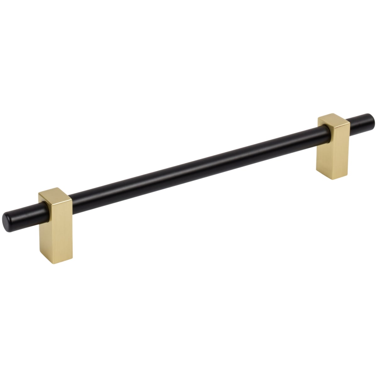 Jeffrey Alexander - 478-192MBBG - Larkin 7-9/16" (192 mm) Center to Center Cabinet Bar Handle / Drawer Bar Pull in Matte Black / Brushed Gold