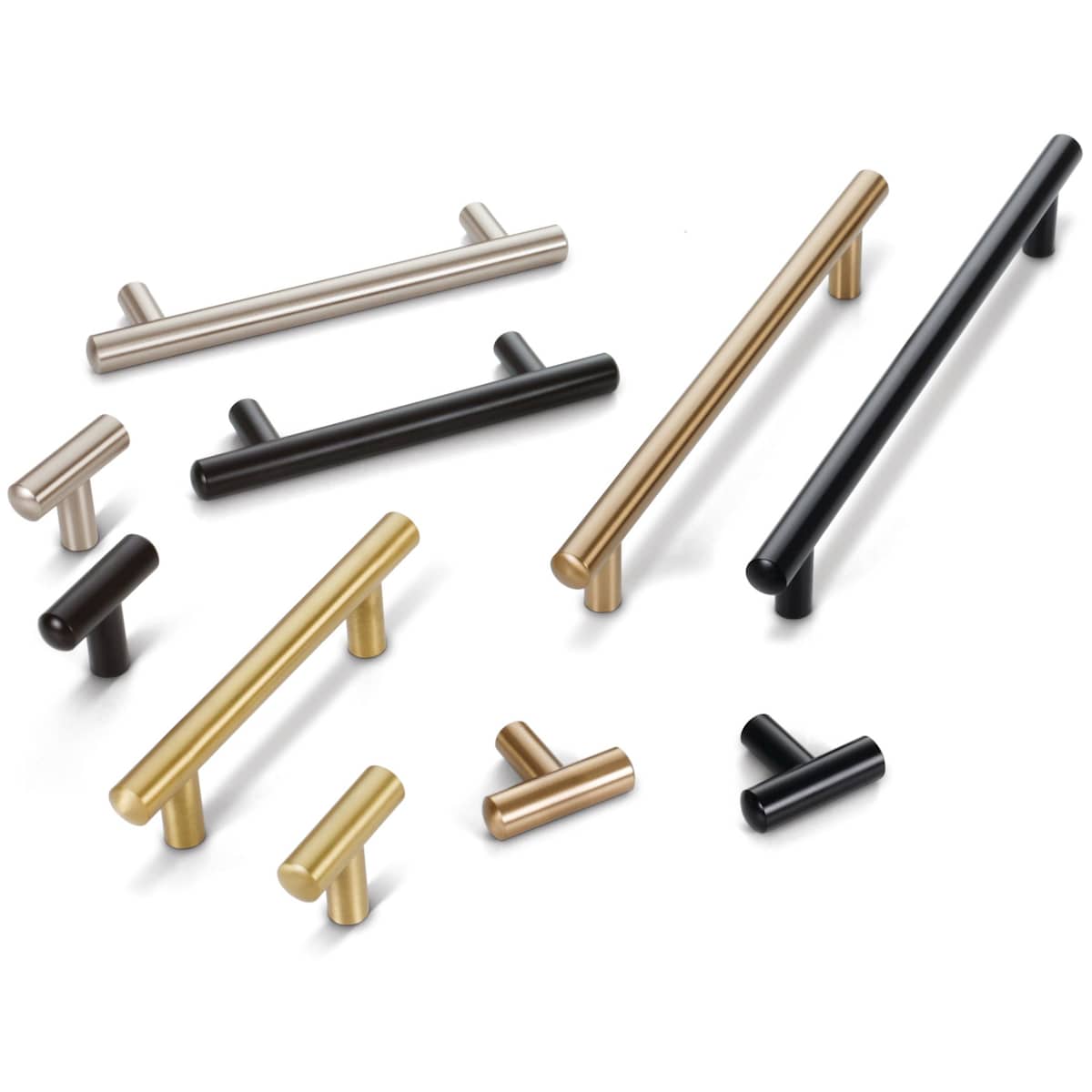 Jeffrey Alexander - 48MB - Key West 1-7/8 Inch "T" Bar Cabinet Knob / Drawer Knob in Matte Black