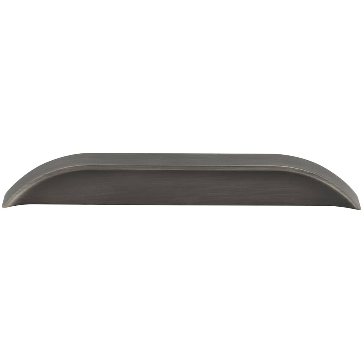 Jeffrey Alexander - 484-128160MB - Elara 5-1/16" (128 mm) or 6-5/16" (160 mm) Optional Center to Center European Style Flush Pinch Style Tab Solid Arched Cabinet Pull / Drawer Pull in Matte Black