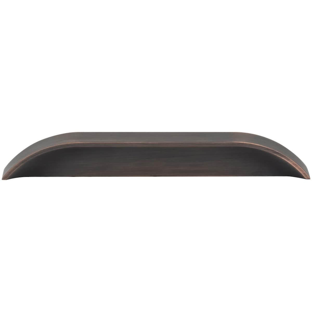 Jeffrey Alexander - 484-128160MB - Elara 5-1/16" (128 mm) or 6-5/16" (160 mm) Optional Center to Center European Style Flush Pinch Style Tab Solid Arched Cabinet Pull / Drawer Pull in Matte Black