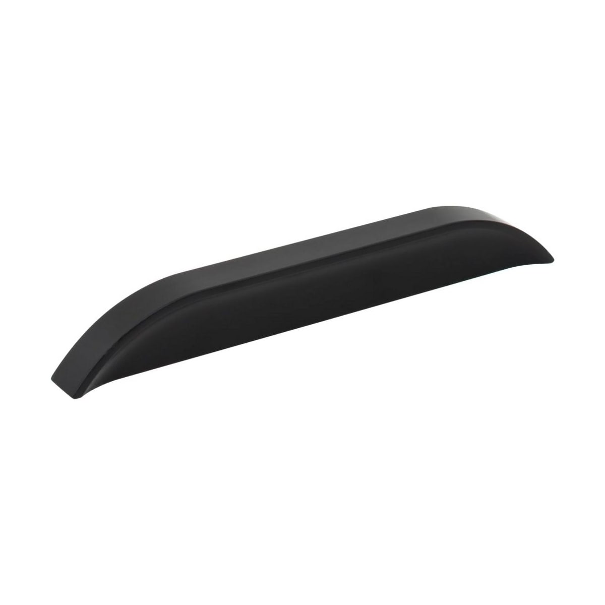 Jeffrey Alexander - 484-128160MB - Elara 5-1/16" (128 mm) or 6-5/16" (160 mm) Optional Center to Center European Style Flush Pinch Style Tab Solid Arched Cabinet Pull / Drawer Pull in Matte Black