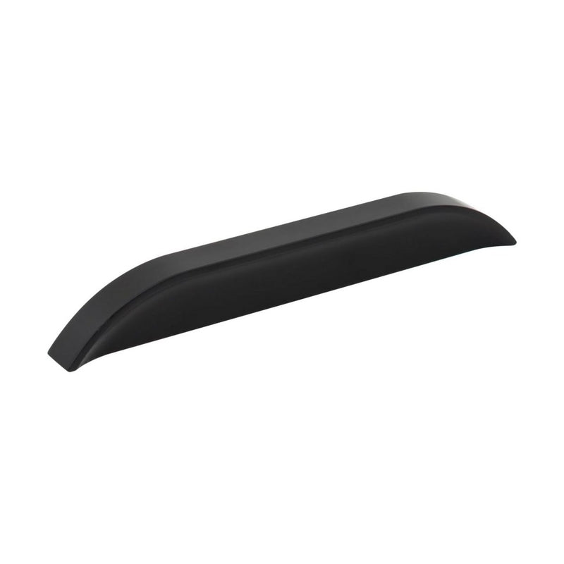 Jeffrey Alexander - 484-128160MB - Elara 5-1/16" (128 mm) or 6-5/16" (160 mm) Optional Center to Center European Style Flush Pinch Style Tab Solid Arched Cabinet Pull / Drawer Pull in Matte Black
