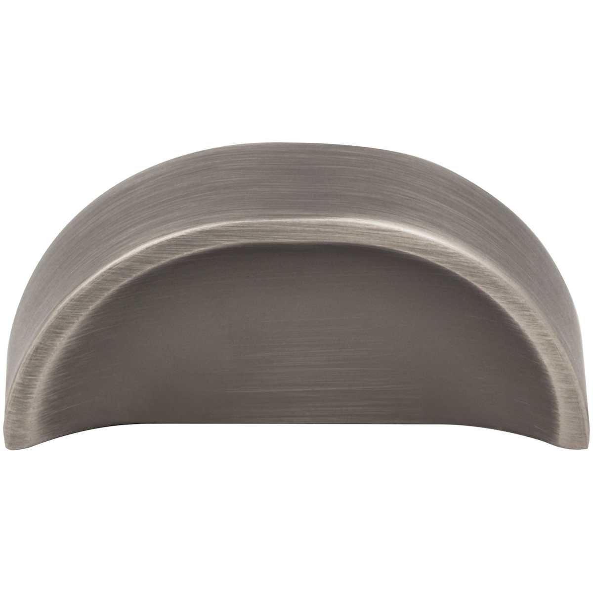Jeffrey Alexander - 484-32MB - Elara 1-1/4" (32 mm) Center to Center European Style Flush Pinch Style Tab Solid Arched Cabinet Pull / Drawer Pull in Matte Black