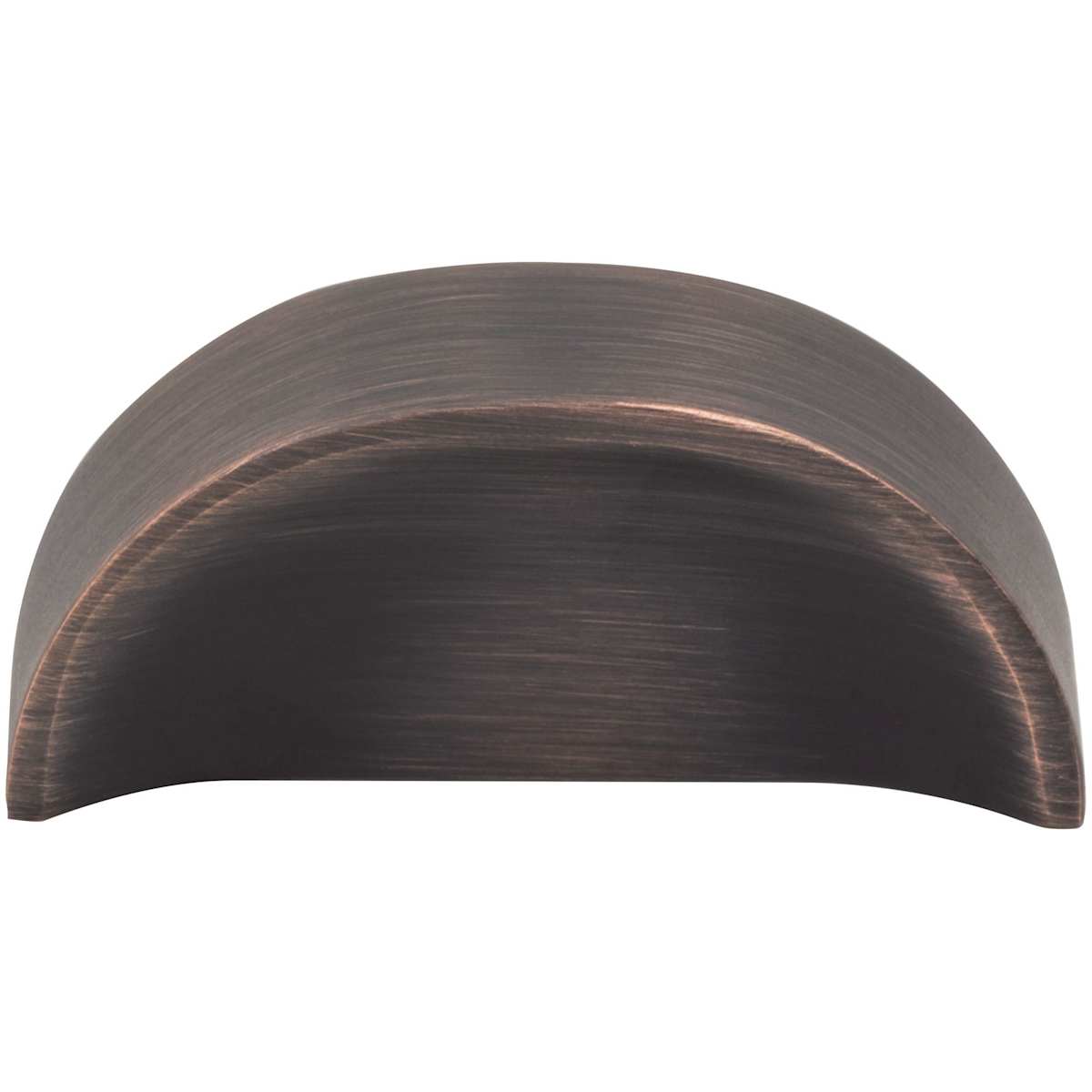 Jeffrey Alexander - 484-32MB - Elara 1-1/4" (32 mm) Center to Center European Style Flush Pinch Style Tab Solid Arched Cabinet Pull / Drawer Pull in Matte Black