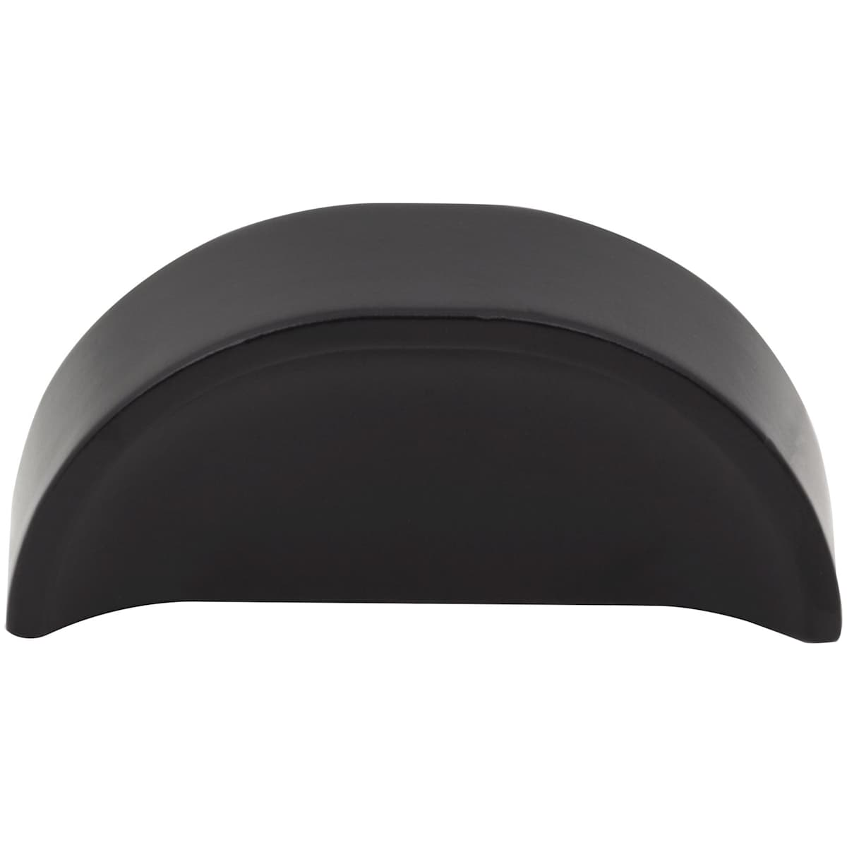 Jeffrey Alexander - 484-32MB - Elara 1-1/4" (32 mm) Center to Center European Style Flush Pinch Style Tab Solid Arched Cabinet Pull / Drawer Pull in Matte Black