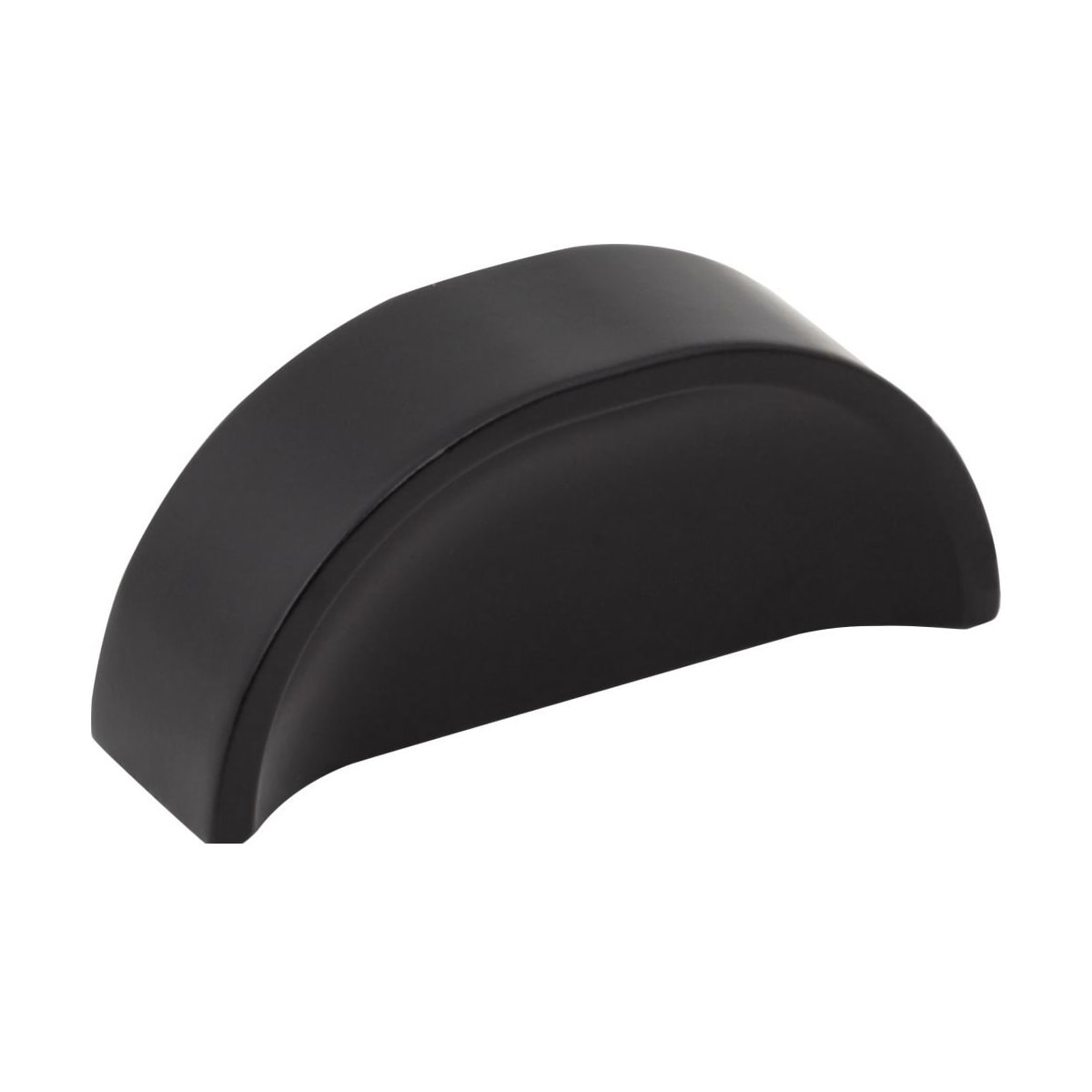 Jeffrey Alexander - 484-32MB - Elara 1-1/4" (32 mm) Center to Center European Style Flush Pinch Style Tab Solid Arched Cabinet Pull / Drawer Pull in Matte Black