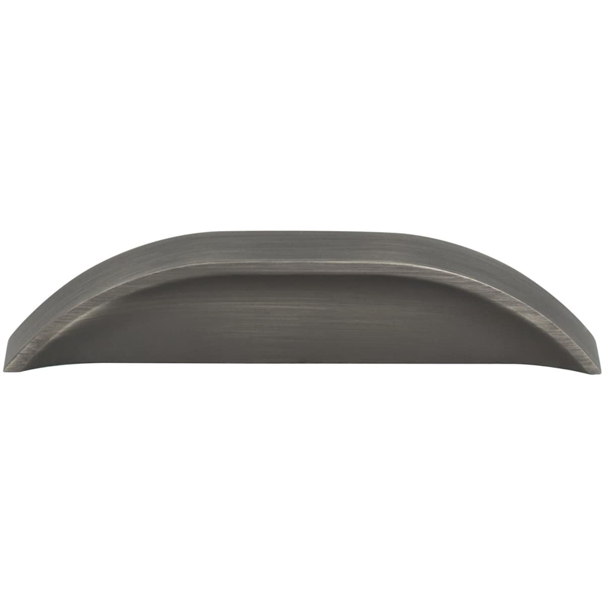 Jeffrey Alexander - 484-396DBAC - Elara 3"  3-3/4" Optional Center to Center European Style Flush Pinch Style Tab Solid Arched Cabinet Pull / Drawer Pull in Brushed Oil Rubbed Bronze