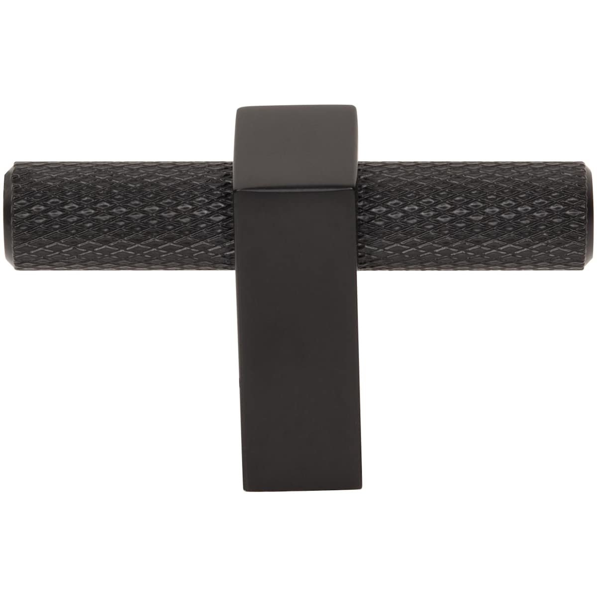 Jeffrey Alexander - 498T-BG - Larkin Center Knurled 2-3/8" Modern Industrial "T" Bar Cabinet Knob / Drawer Knob in Brushed Gold