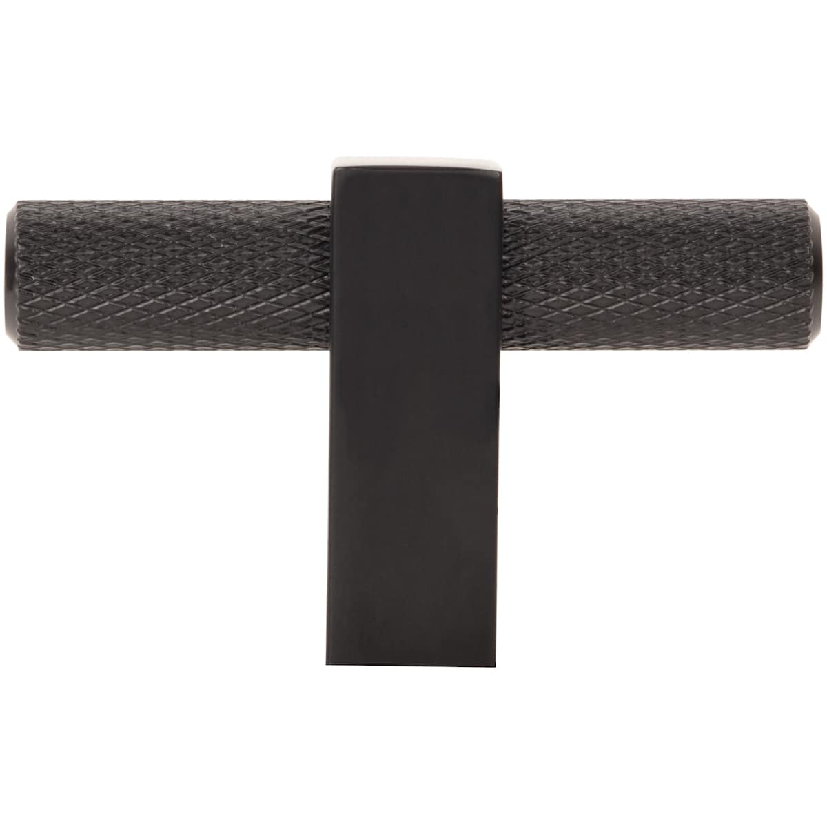 Jeffrey Alexander - 498T-BG - Larkin Center Knurled 2-3/8" Modern Industrial "T" Bar Cabinet Knob / Drawer Knob in Brushed Gold