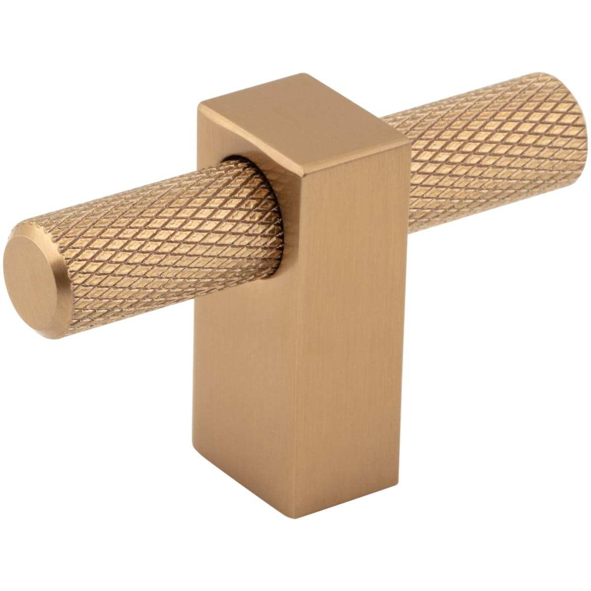 Larkin Center Knurled 2-3/8" Modern Industrial "T" Bar Cabinet Knob / Drawer Knob