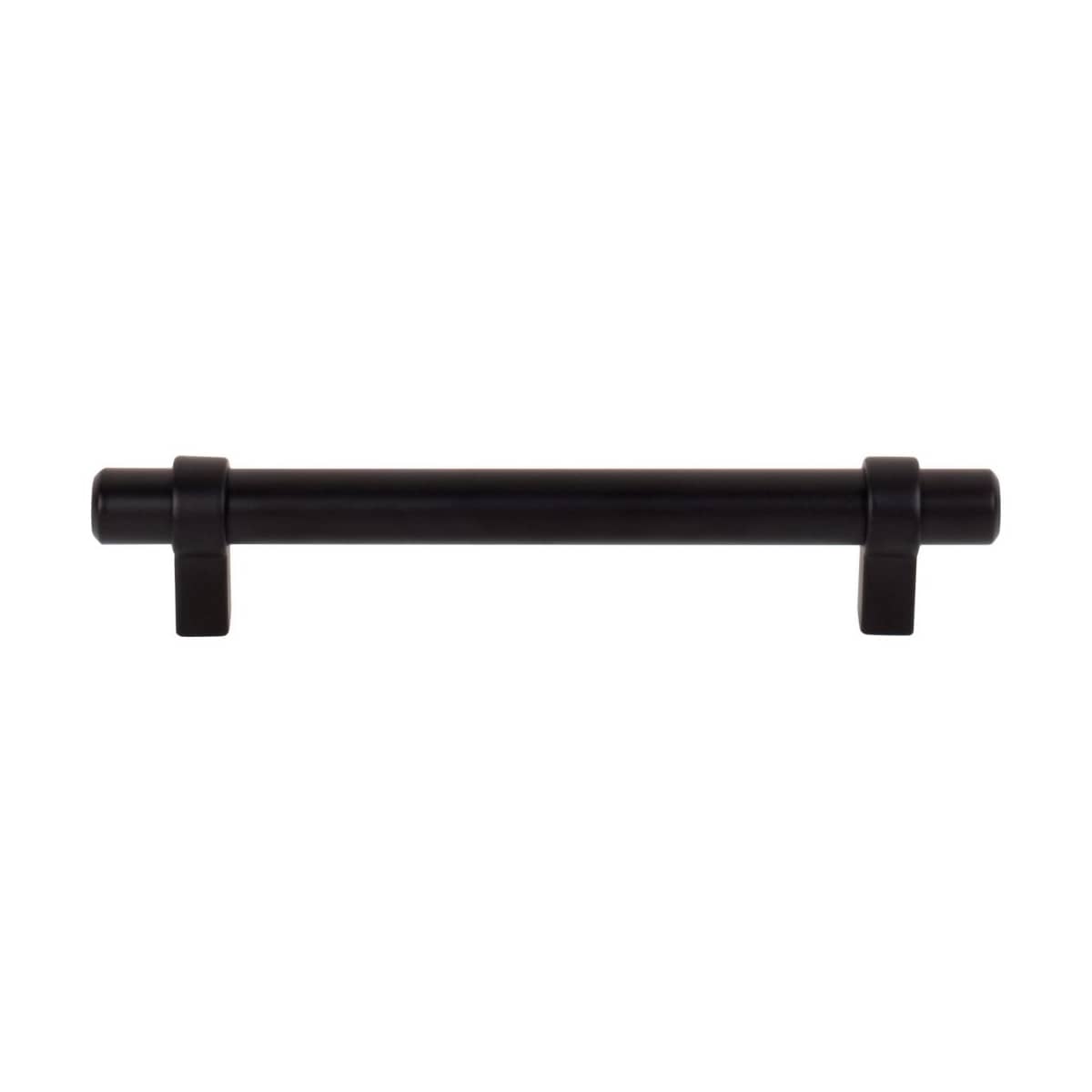 Jeffrey Alexander - 5128SN - Key Grande 5-1/16" (128 mm) Center to Center Modern Industrial Pipe Style Bar Cabinet Handle / Drawer Pull - Split Finish in Satin Nickel