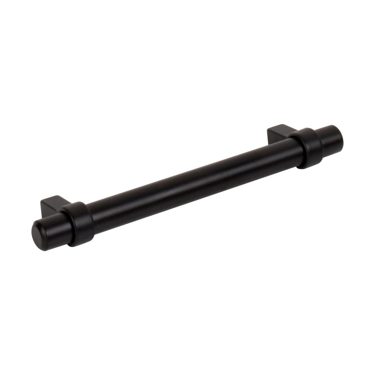 Jeffrey Alexander - 5128SN - Key Grande 5-1/16" (128 mm) Center to Center Modern Industrial Pipe Style Bar Cabinet Handle / Drawer Pull - Split Finish in Satin Nickel
