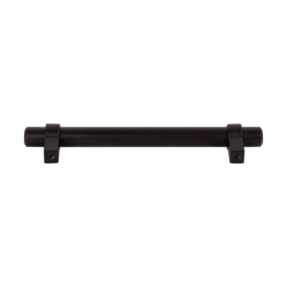 Jeffrey Alexander - 5128SN - Key Grande 5-1/16" (128 mm) Center to Center Modern Industrial Pipe Style Bar Cabinet Handle / Drawer Pull - Split Finish in Satin Nickel