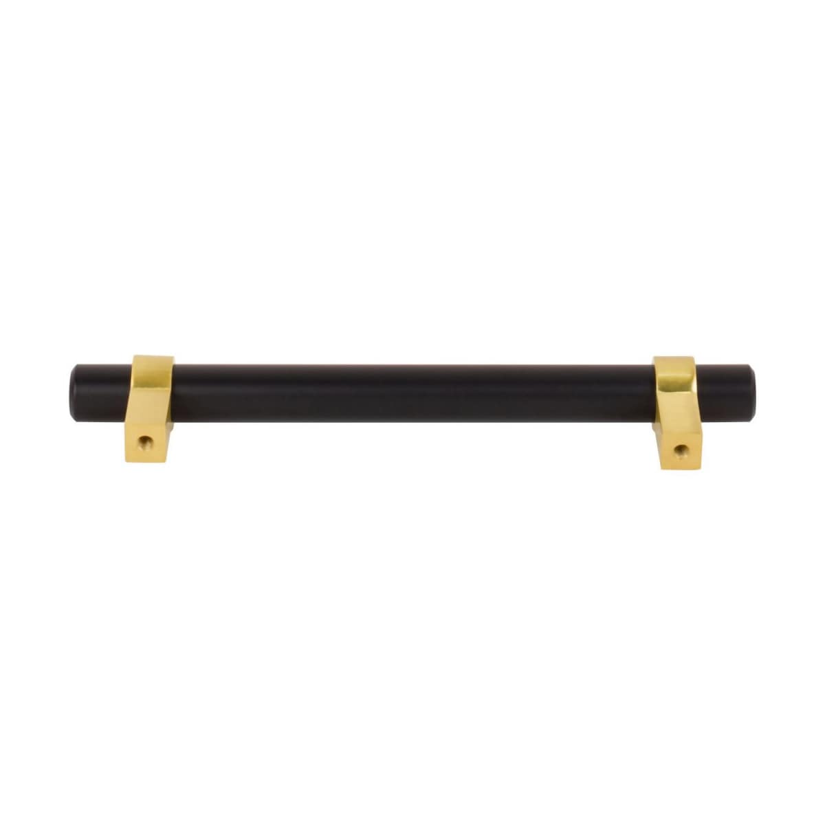 Jeffrey Alexander - 5128SN - Key Grande 5-1/16" (128 mm) Center to Center Modern Industrial Pipe Style Bar Cabinet Handle / Drawer Pull - Split Finish in Satin Nickel