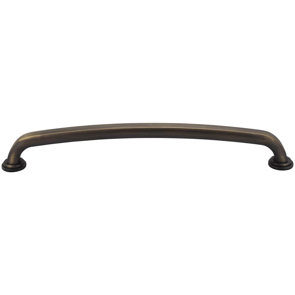 Jeffrey Alexander - 527-12SIM - Bremen 1 - 12" Center to Center Bold Modern Industrial Appliance Pull / Handle with Squared Edges in Distressed Antique Silver