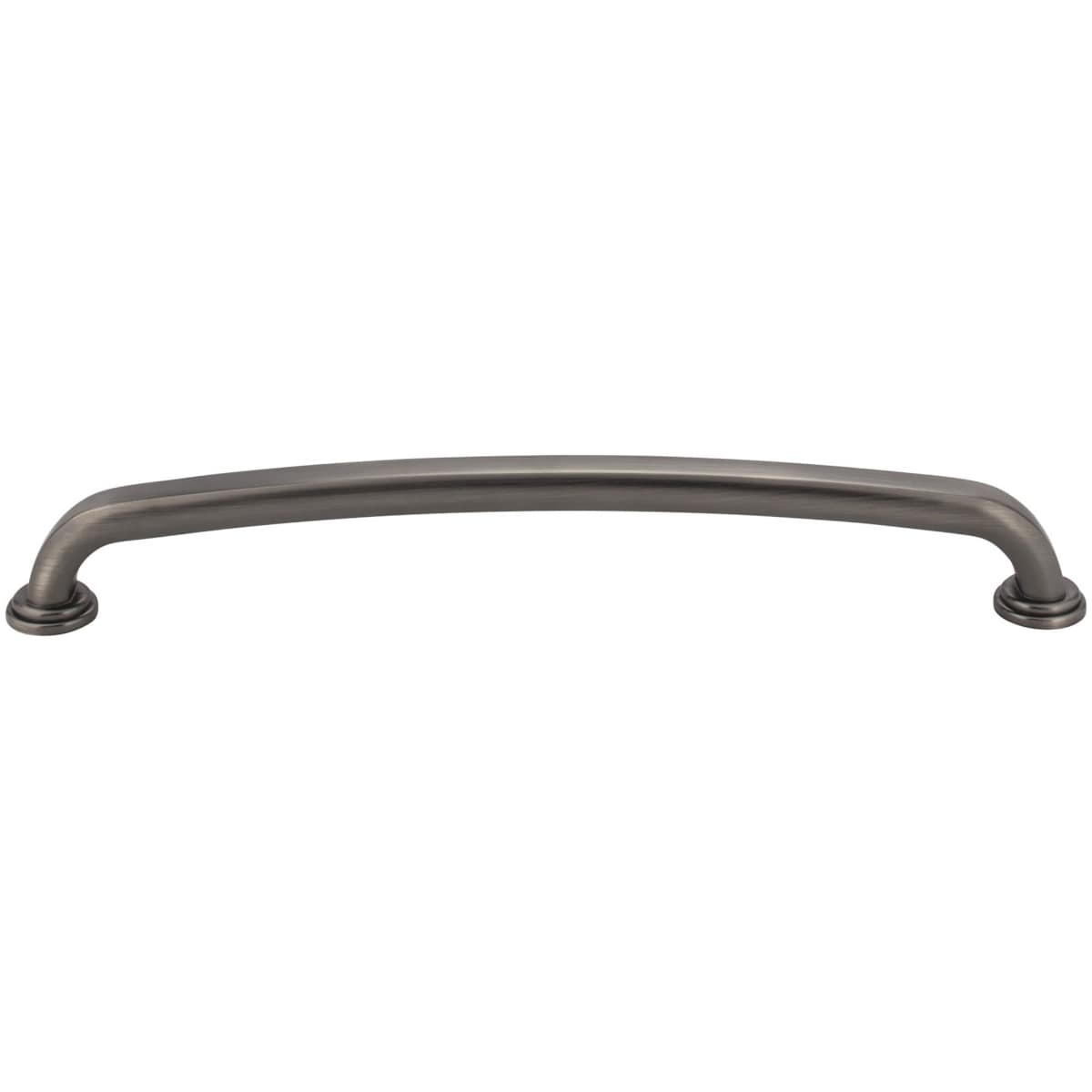 Jeffrey Alexander - 527-12SIM - Bremen 1 - 12" Center to Center Bold Modern Industrial Appliance Pull / Handle with Squared Edges in Distressed Antique Silver