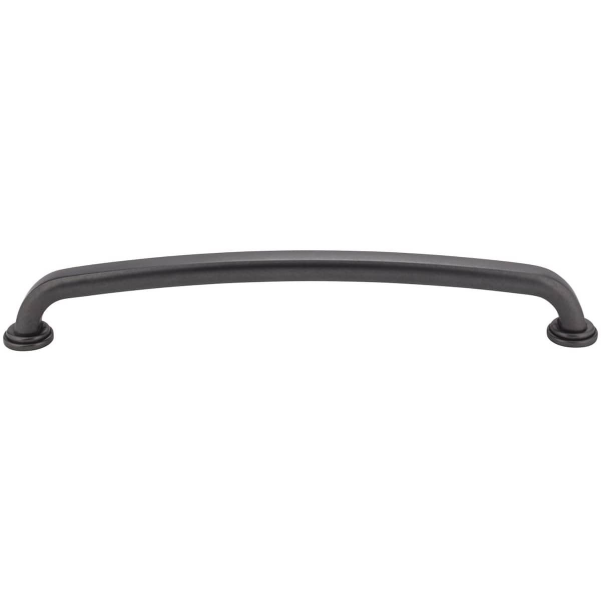Jeffrey Alexander - 527-12SIM - Bremen 1 - 12" Center to Center Bold Modern Industrial Appliance Pull / Handle with Squared Edges in Distressed Antique Silver