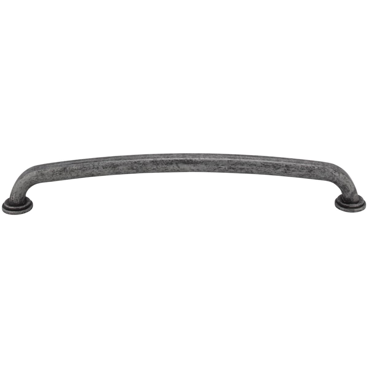 Jeffrey Alexander - 527-12SIM - Bremen 1 - 12" Center to Center Bold Modern Industrial Appliance Pull / Handle with Squared Edges in Distressed Antique Silver