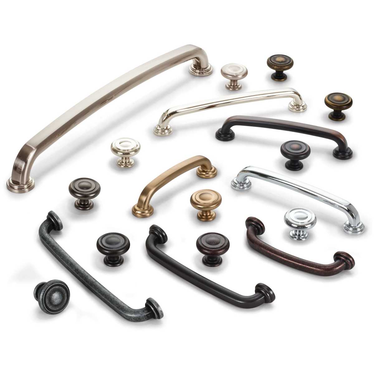 Jeffrey Alexander - 527-12SIM - Bremen 1 - 12" Center to Center Bold Modern Industrial Appliance Pull / Handle with Squared Edges in Distressed Antique Silver