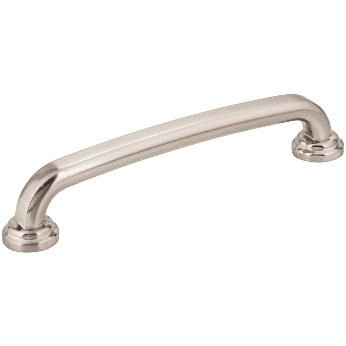 Jeffrey Alexander - 527-128SN - Bremen 1 - 5-1/16" (128mm) Center to Center Modern Industrial Angled Pipe Style Cabinet Handle / Drawer Pull in Satin Nickel
