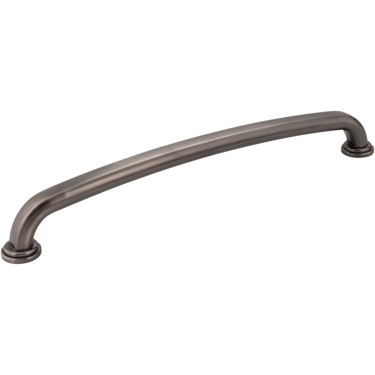 Jeffrey Alexander - 527-12BNBDL - Bremen 1 - 12" Center to Center Bold Modern Industrial Appliance Pull / Handle with Squared Edges in Brushed Pewter