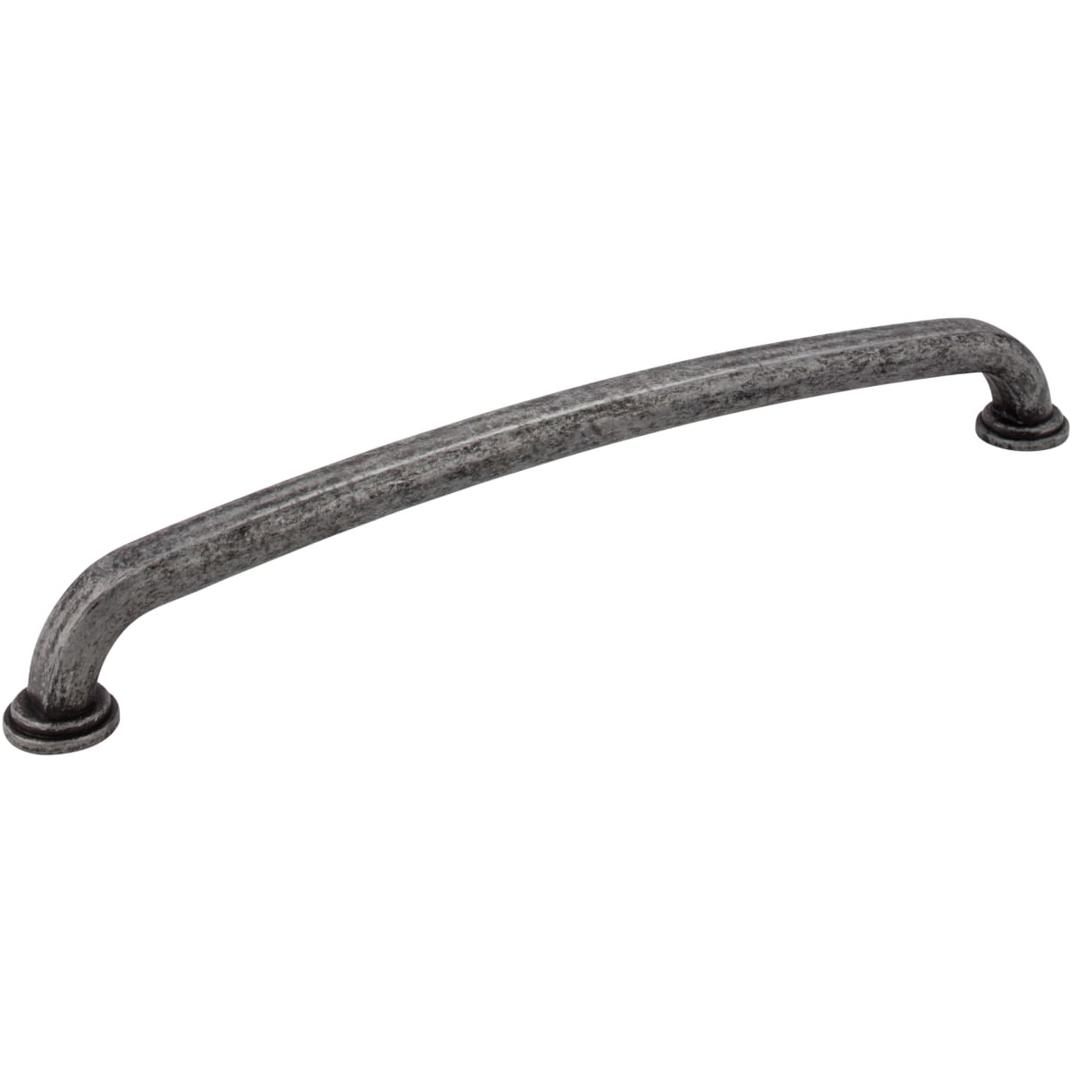 Jeffrey Alexander - 527-12SIM - Bremen 1 - 12" Center to Center Bold Modern Industrial Appliance Pull / Handle with Squared Edges in Distressed Antique Silver