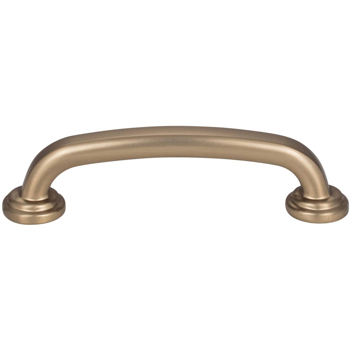Jeffrey Alexander - 527ABSB - Bremen 1 Series 3-3/4" Center to Center Curved Bold Cabinet Handle / Drawer Pull in Antique Brushed Satin Brass