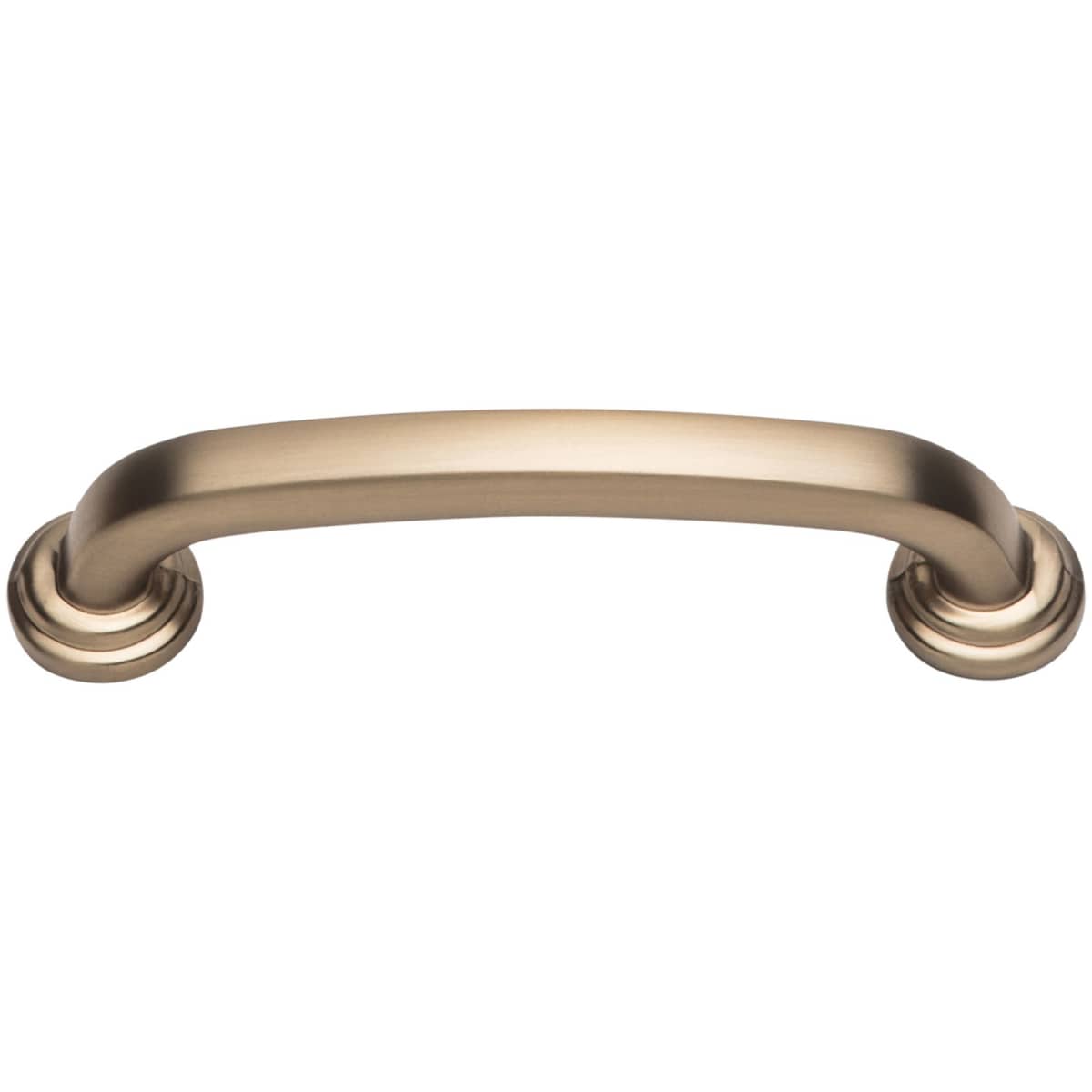 Jeffrey Alexander - 527ABSB - Bremen 1 Series 3-3/4" Center to Center Curved Bold Cabinet Handle / Drawer Pull in Antique Brushed Satin Brass