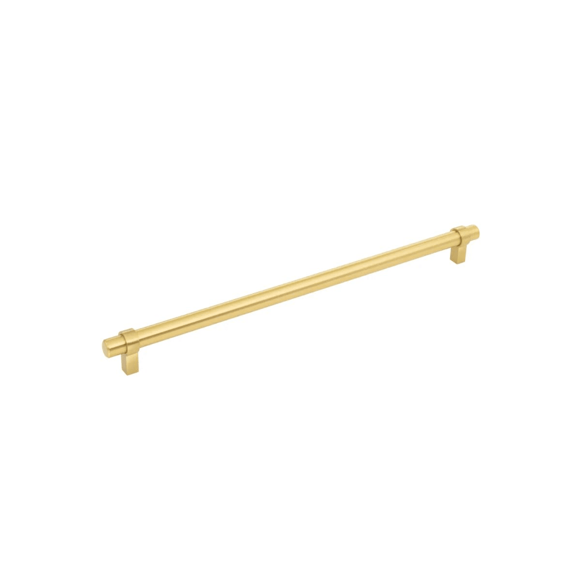 Jeffrey Alexander - 5319BG - Key Grande 12-9/16" (319 mm) Center to Center Modern Industrial Pipe Style Bar Cabinet Handle / Drawer Pull in Brushed Gold
