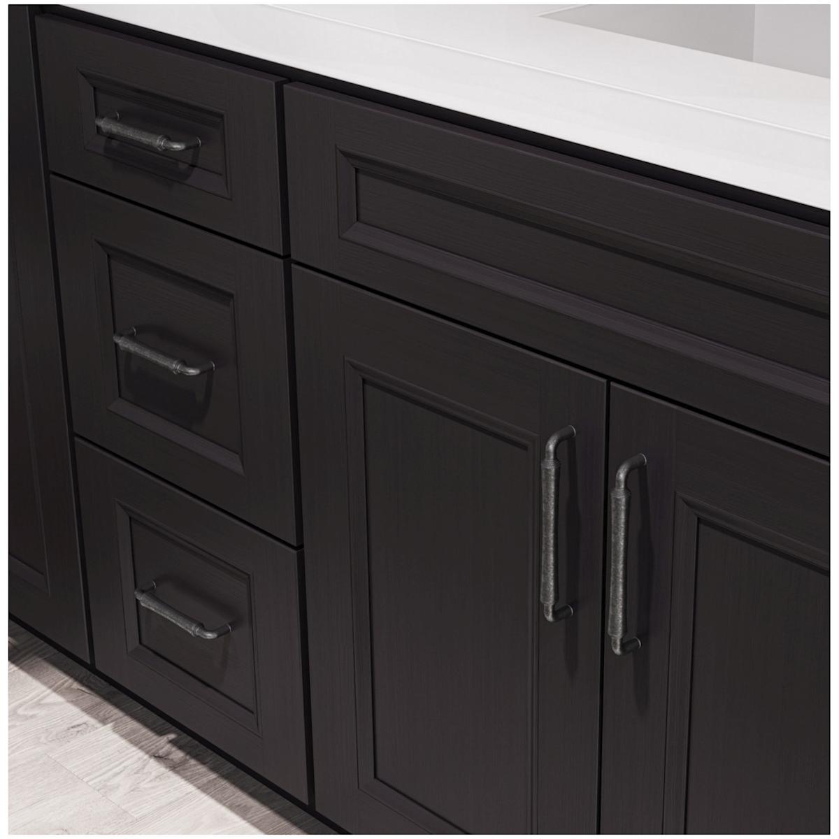 Jeffrey Alexander - 537-128DBAC - Bremen 2 Series 5-1/16" (128mm) Center to Center Barrel Style Industrial Cabinet Handle / Drawer Pull in Brushed Oil Rubbed Bronze
