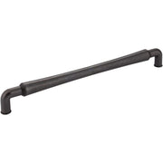 Jeffrey Alexander - 537-12DACM - Bremen 2 -12" Center to Center Bold Country Industrial Barrel Appliance Pull / Handle in Gun Metal