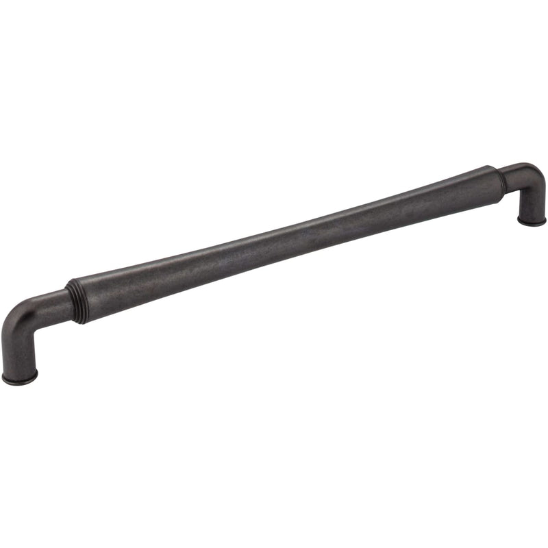Jeffrey Alexander - 537-12DACM - Bremen 2 -12" Center to Center Bold Country Industrial Barrel Appliance Pull / Handle in Gun Metal