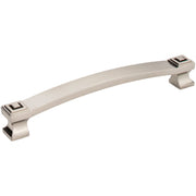 Jeffrey Alexander - 585-160SN - Delmar 6-5/16" Center to Center Traditional Elegant Cabinet Handle / Drawer Pull in Satin Nickel