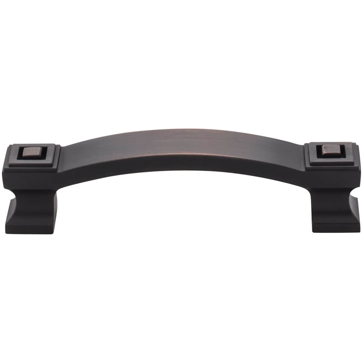 Jeffrey Alexander - 585-96DBAC - Delmar 3-3/4" Center to Center Vintage Mod Deco Cabinet Handle / Drawer Pull in Brushed Oil Rubbed Bronze
