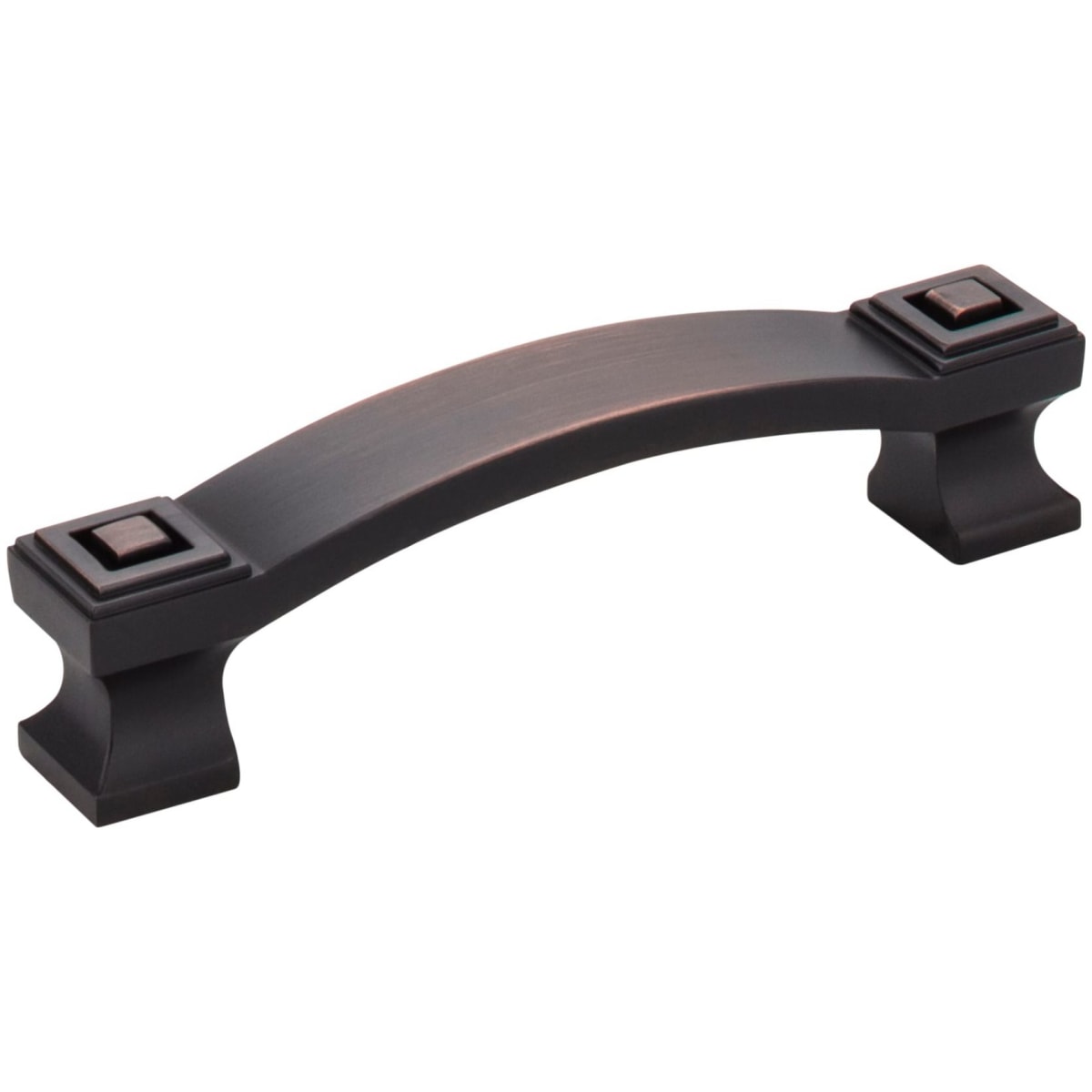 Jeffrey Alexander - 585-96DBAC - Delmar 3-3/4" Center to Center Vintage Mod Deco Cabinet Handle / Drawer Pull in Brushed Oil Rubbed Bronze